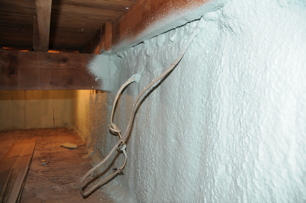 Crawlspace wall insulation