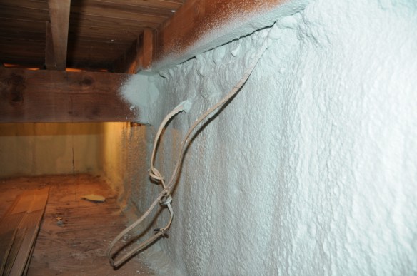 Crawlspace wall insulation