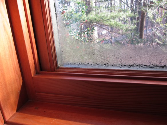 Condensation on wooden windows is more problematic